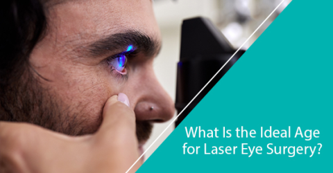 What is the ideal age for laser eye surgery?